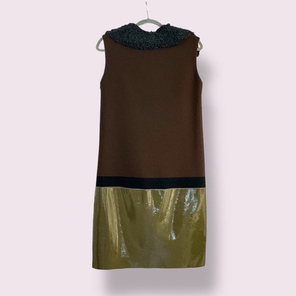 TER ET BANTINE Brown and Green Dress - Size M - Picture 6 of 9